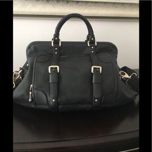 Hugo Boss Black Leather Purse w/ Gold accents